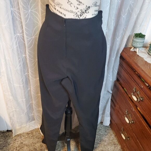 Black dress pants trousers back zippper with wide bottoms size 6 - Picture 3 of 5